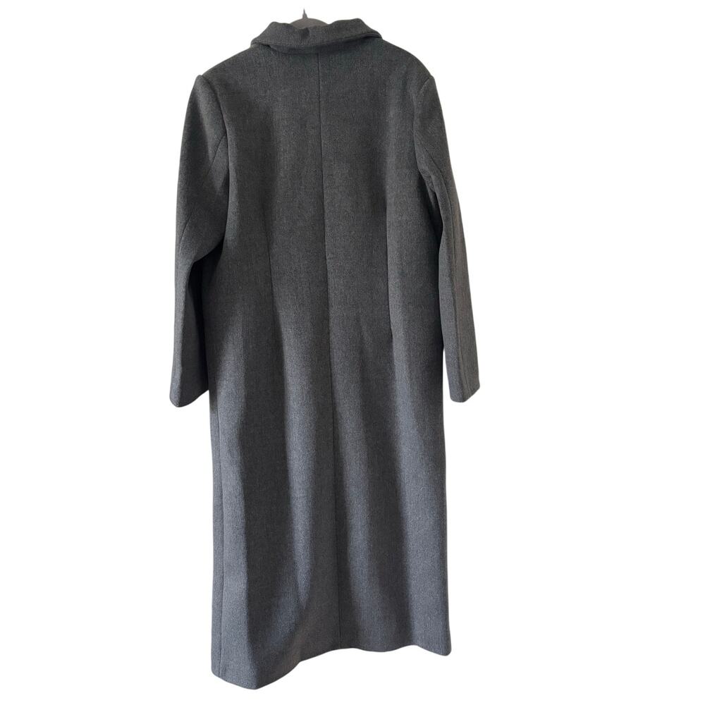 NWT Hot Fashion Gray Long Wool Blend Coat Double Breasted Maxi Coat M - Picture 11 of 11